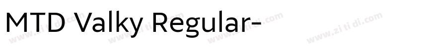 MTD Valky Regular字体转换